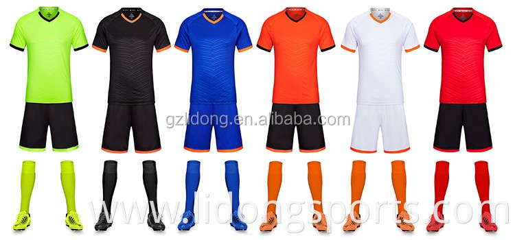 100% polyester new model football set custom unisex soccer jersey